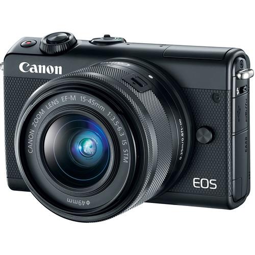 Canon EOS M100 Mirrorless Digital Camera with 15-45mm Lens - Black - Hashtechguy