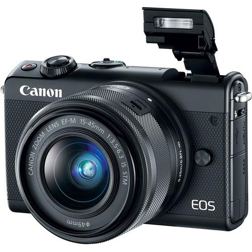 Canon EOS M100 Mirrorless Digital Camera with 15-45mm Lens - Black - Hashtechguy