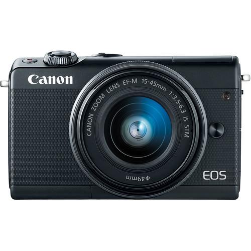 Canon EOS M100 Mirrorless Digital Camera with 15-45mm Lens - Black - Hashtechguy