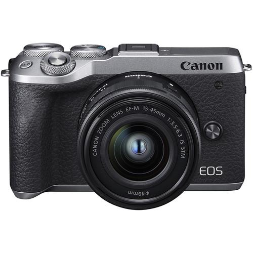 Canon EOS M6 Mark II Mirrorless Digital Camera with 15-45mm Lens - Silver - Hashtechguy