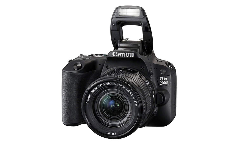 Canon 200D Mark II Kit Digital SLR Camera with EF-S 18 - 55 mm f/4-5.6 IS STM Lens - Black - Hashtechguy