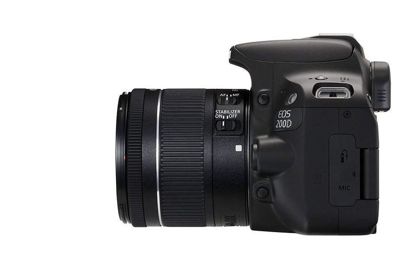Canon 200D Mark II Kit Digital SLR Camera with EF-S 18 - 55 mm f/4-5.6 IS STM Lens - Black - Hashtechguy