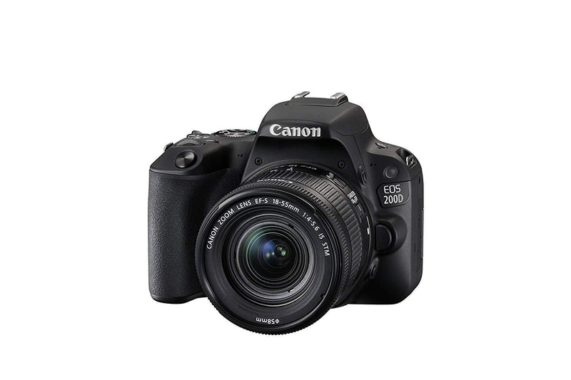 Canon 200D Mark II Kit Digital SLR Camera with EF-S 18 - 55 mm f/4-5.6 IS STM Lens - Black - Hashtechguy
